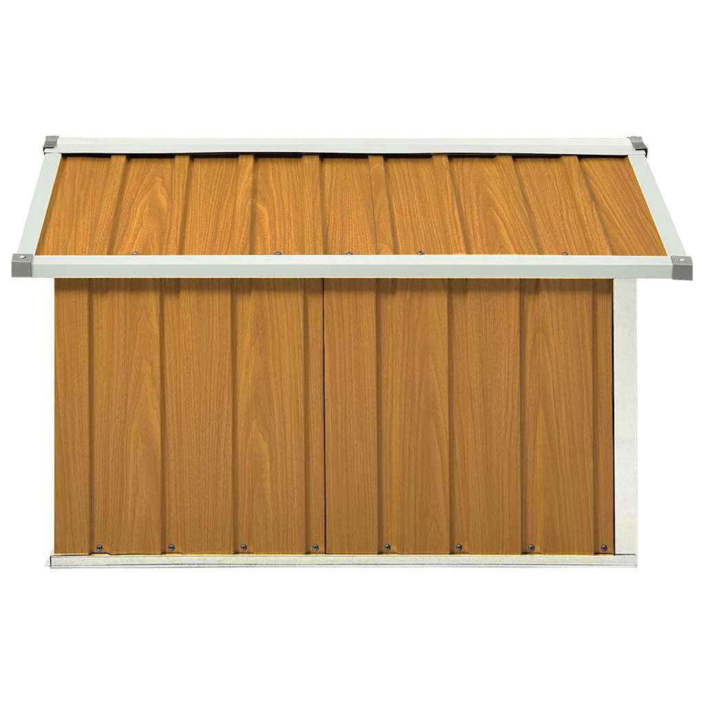 vidaXL Garden Shed | Brown | Galvanised steel | Medium | Durable | Garden Shed 5