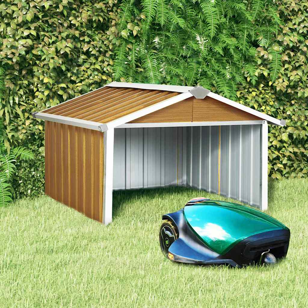 vidaXL Garden Shed | Brown | Galvanised steel | Medium | Durable | Garden Shed 1