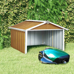 vidaXL Garden Shed | Brown | Galvanised steel | Medium | Durable | Garden Shed 1