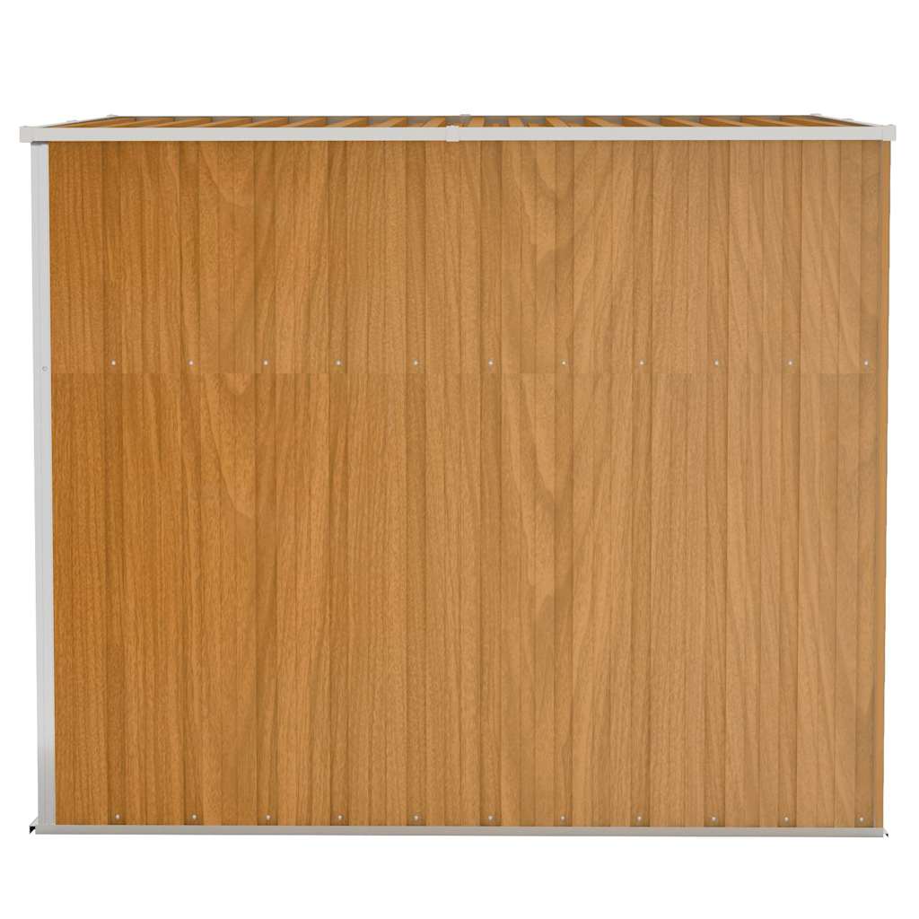 Wall-mounted Garden Shed Galvanised Steel Brown 118 x 194 x 178 cm