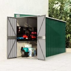 Wall-mounted Garden Shed Galvanised Steel Green 118 x 288 x 178 cm