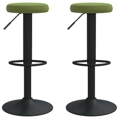 Bar Stools 2 pcs Velvet light green