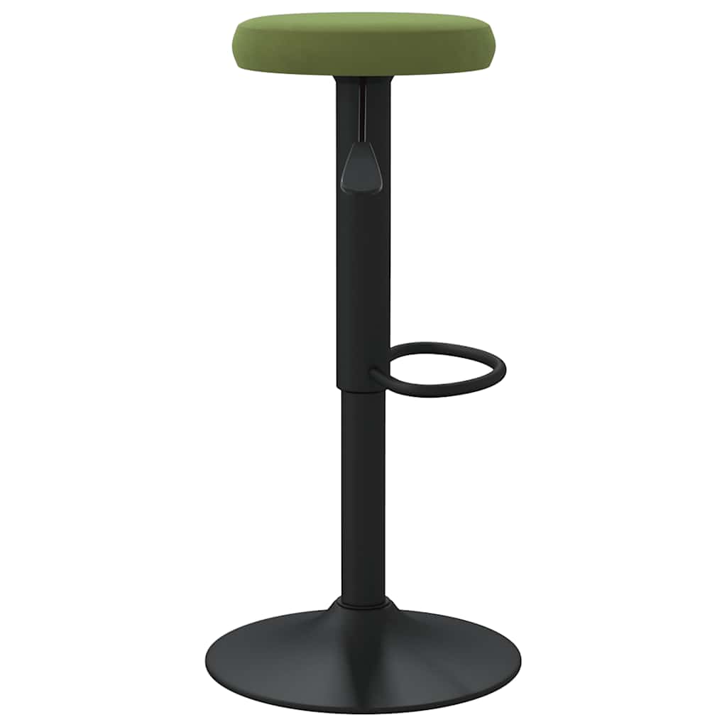 Bar Stools 2 pcs Velvet light green