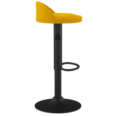 Bar Stools 2 pcs Yellow Velvet