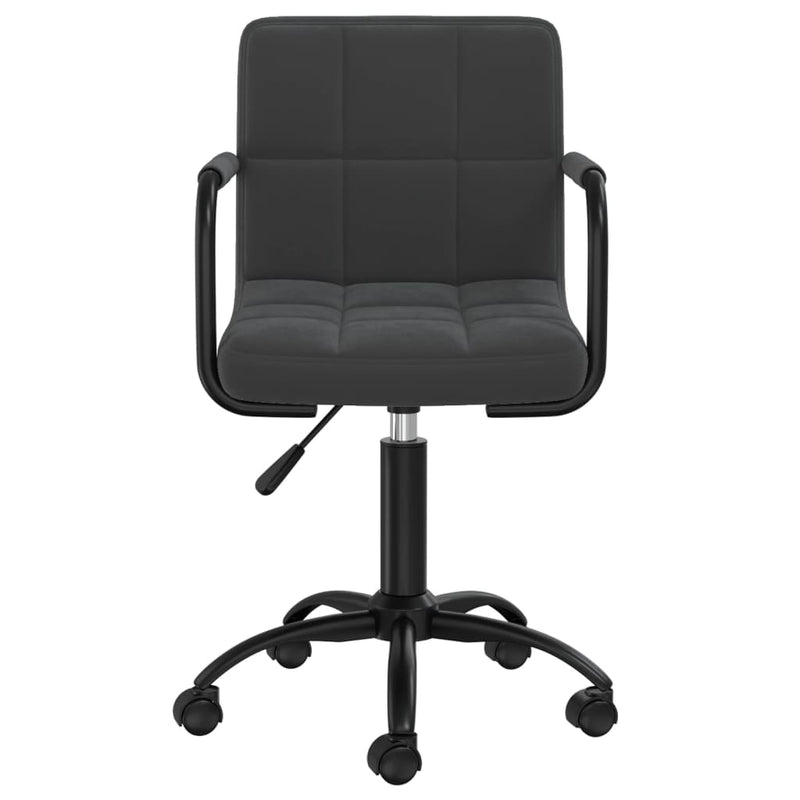 Swivel Office Chair Black Velvet