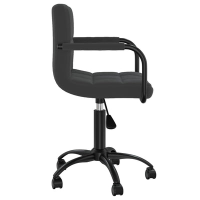 Swivel Office Chair Black Velvet