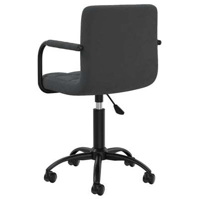 Swivel Office Chair Black Velvet