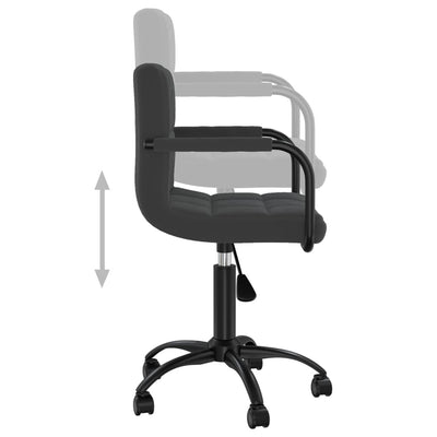 Swivel Office Chair Black Velvet