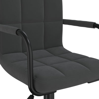 Swivel Office Chair Black Velvet