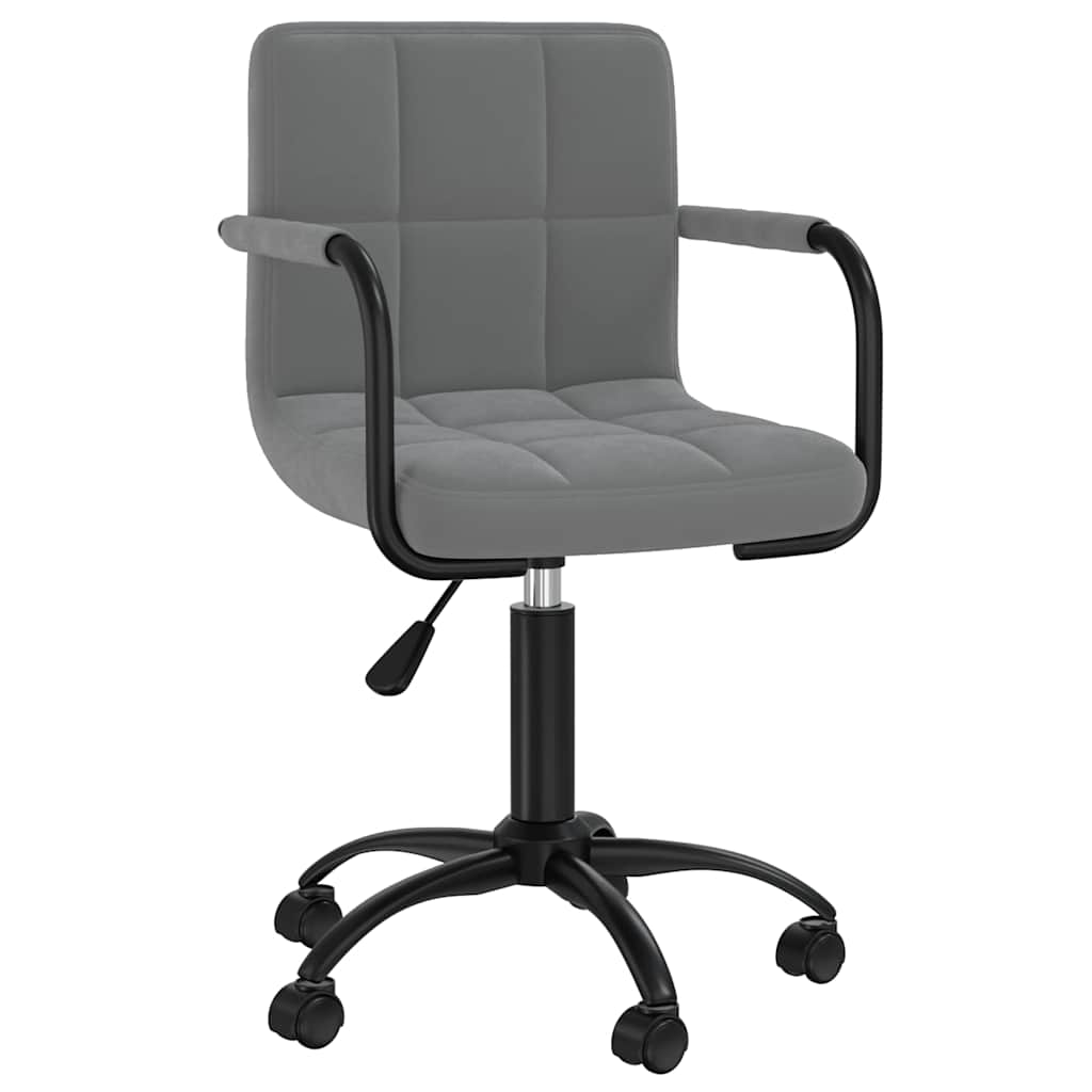 Swivel Office Chair Velvet dark grey