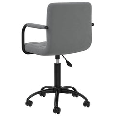 Swivel Office Chair Velvet dark grey