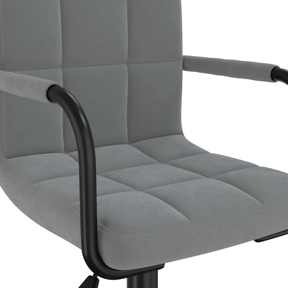 Swivel Office Chair Velvet dark grey