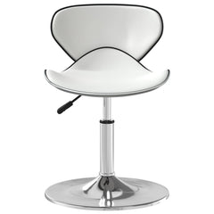 Bar Stool Faux Leather White