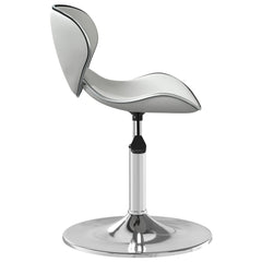 Bar Stool Faux Leather White