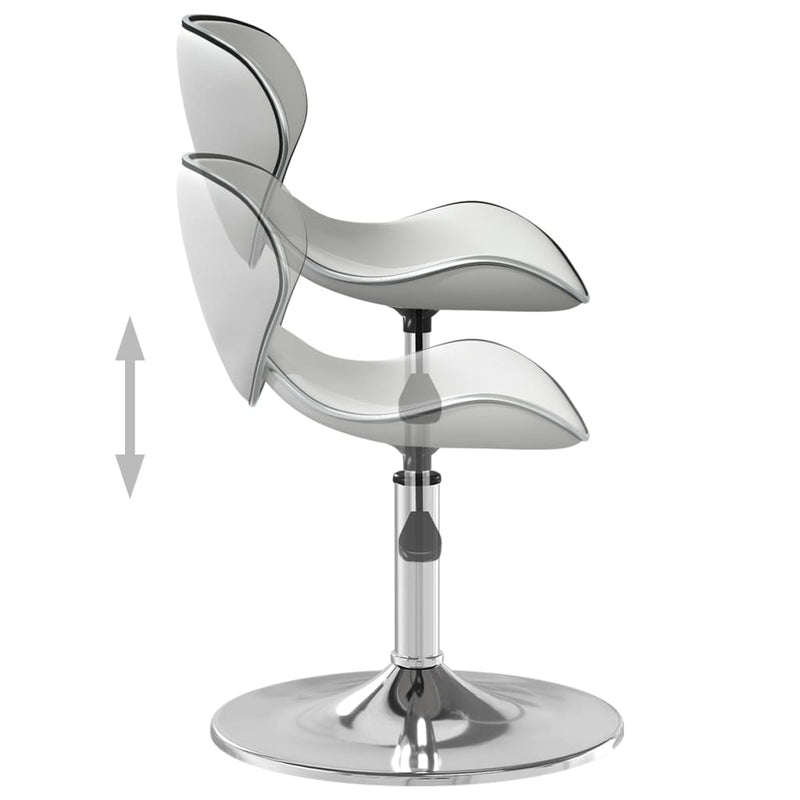 Bar Stool White Faux Leather