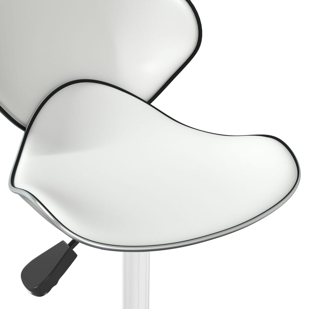 Bar Stool Faux Leather White