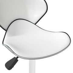 Bar Stool Faux Leather White