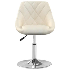 vidaXL Swivel Dining Chairs 2 pcs Cream Velvet 4