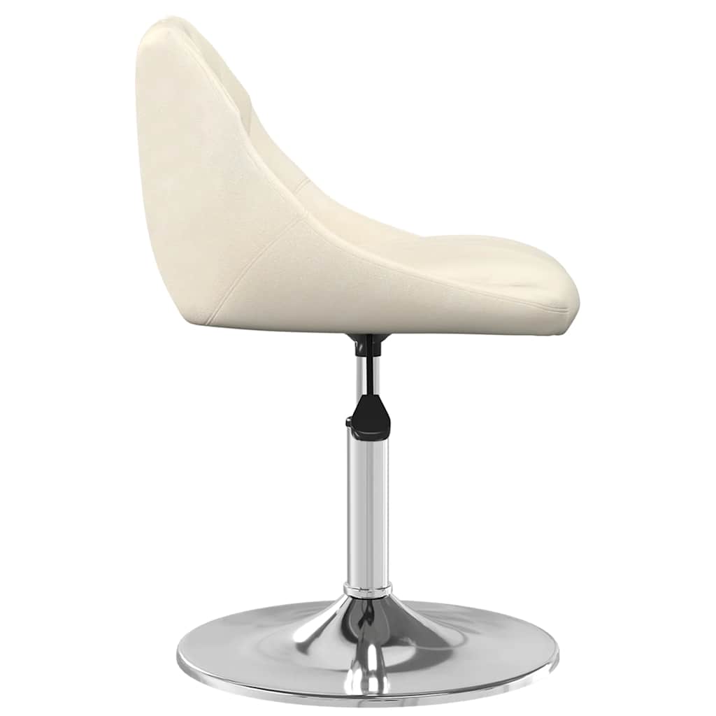 vidaXL Swivel Dining Chairs 2 pcs Cream Velvet 5