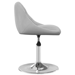 vidaXL Swivel Dining Chairs 2 pcs Light Grey Velvet 5