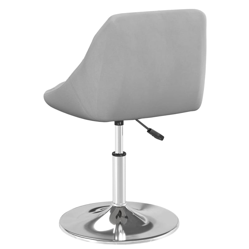 Swivel Dining Chairs 2 pcs Light Grey Velvet