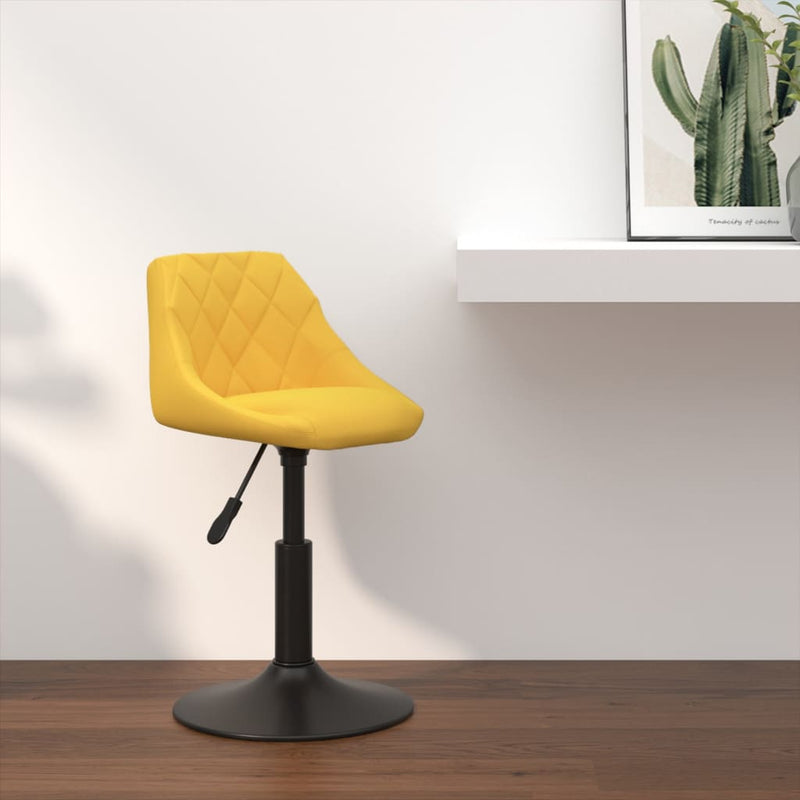 Bar Stool Mustard Yellow Velvet