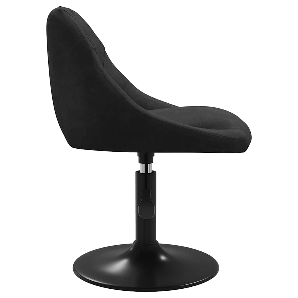 vidaXL Swivel Dining Chairs 2 pcs Black Velvet 5