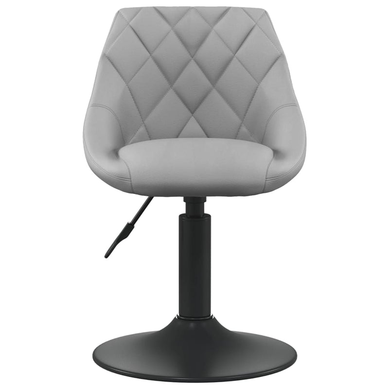 Swivel Dining Chairs 2 pcs Light Grey Velvet