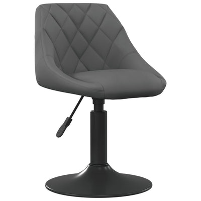 Swivel Dining Chairs 2 pcs Dark Grey Velvet