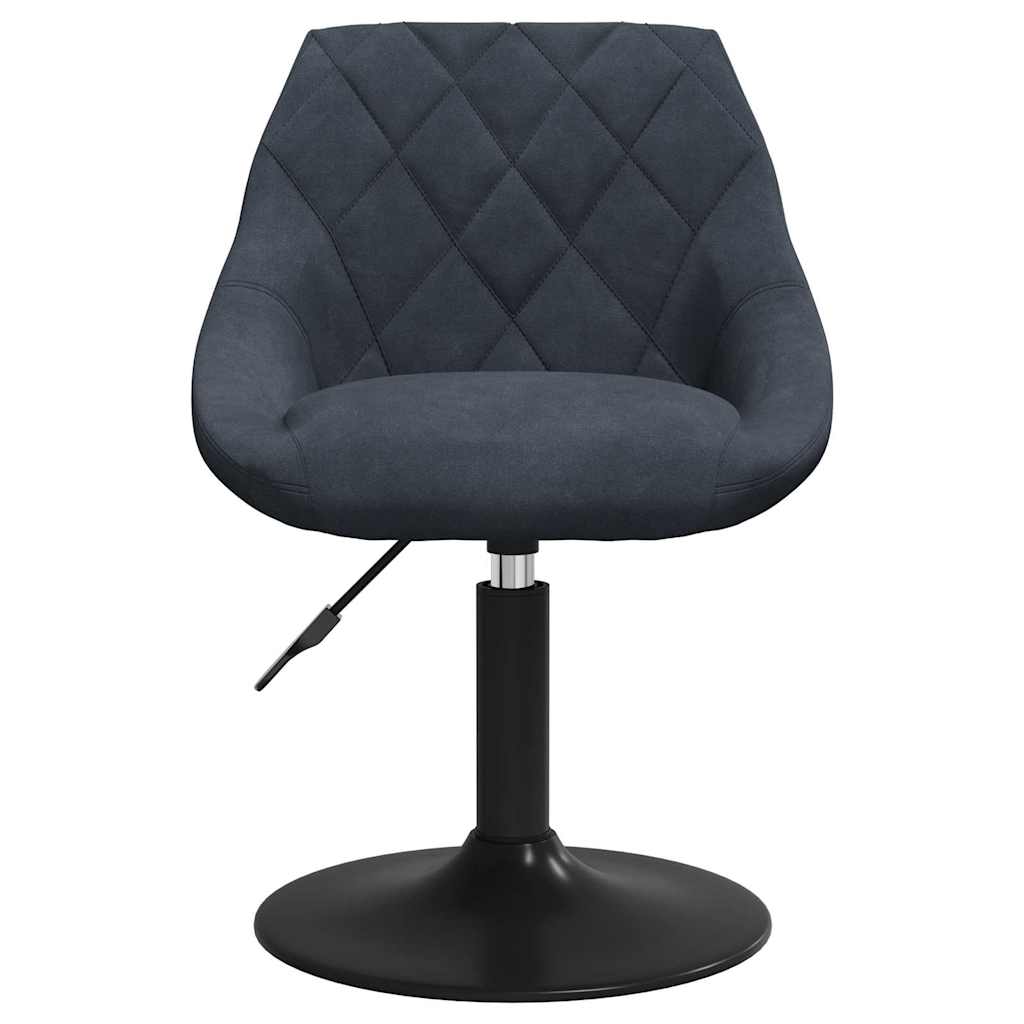 vidaXL Swivel Dining Chairs 2 pcs Dark Grey Velvet 4