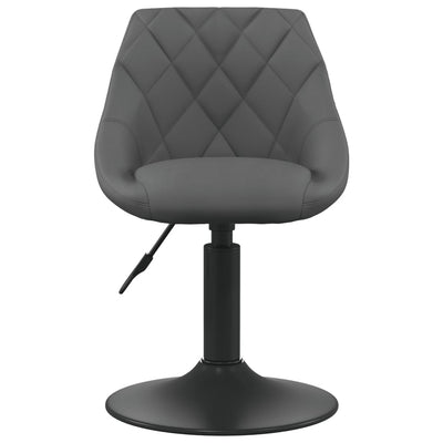 Swivel Dining Chairs 2 pcs Dark Grey Velvet