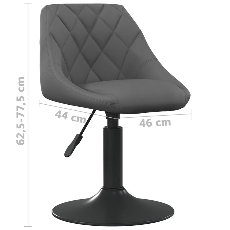 Swivel Dining Chairs 2 pcs Dark Grey Velvet