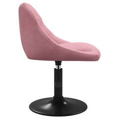 vidaXL Swivel Dining Chairs 2 pcs Pink Velvet 5