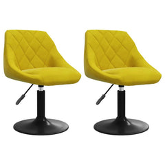 vidaXL Swivel Dining Chairs 2 pcs Mustard Yellow Velvet 2