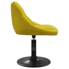 vidaXL Swivel Dining Chairs 2 pcs Mustard Yellow Velvet 5