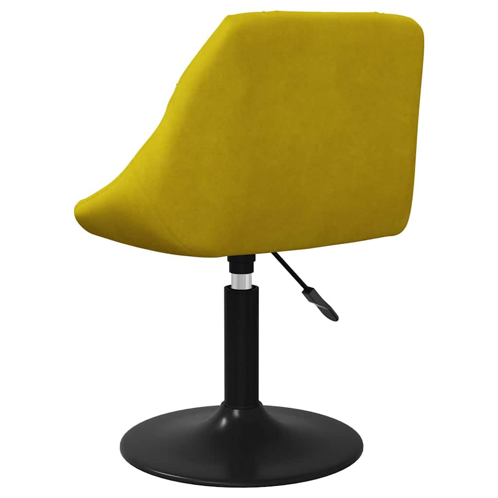 vidaXL Swivel Dining Chairs 2 pcs Mustard Yellow Velvet 6