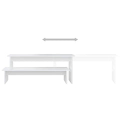 vidaXL Tv Cabinet | White | Engineered wood | Adjustable Length 5