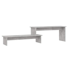 vidaXL TV Cabinet | Concrete grey | Engineered wood | Adjustable Length 2