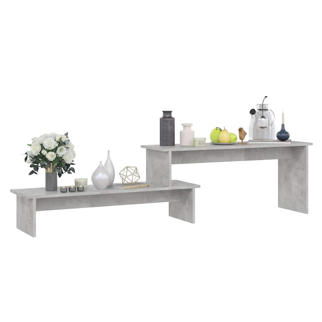 vidaXL TV Cabinet | Concrete grey | Engineered wood | Adjustable Length 3