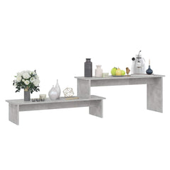 vidaXL TV Cabinet | Concrete grey | Engineered wood | Adjustable Length 3