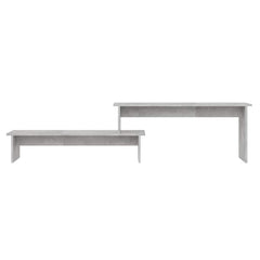 vidaXL TV Cabinet | Concrete grey | Engineered wood | Adjustable Length 4