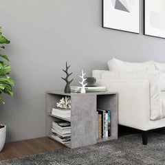 806386 vidaXL Side Table Concrete Grey 50x50x45 cm Engineered Wood 1