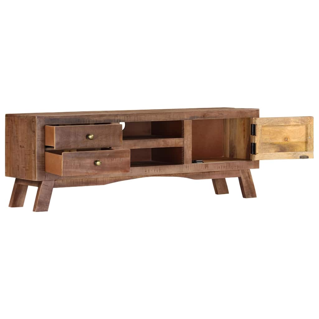328303 vidaXL TV Cabinet 110x30x40 cm Rough Mango Wood 2
