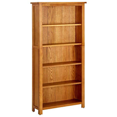 7-Tier Bookcase Solid Oak Wood 70 cm 140 cm 22 cm