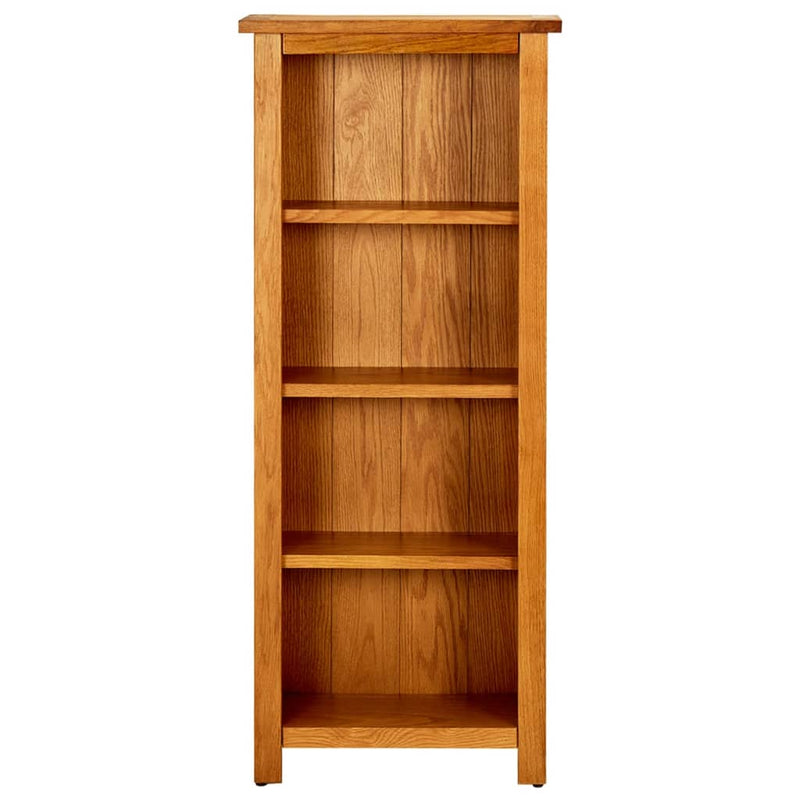 4-Tier Bookcase 45x22x110 cm Solid Oak Wood