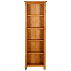 4-Tier Bookcase Solid Oak Wood 45 cm 140 cm 22 cm