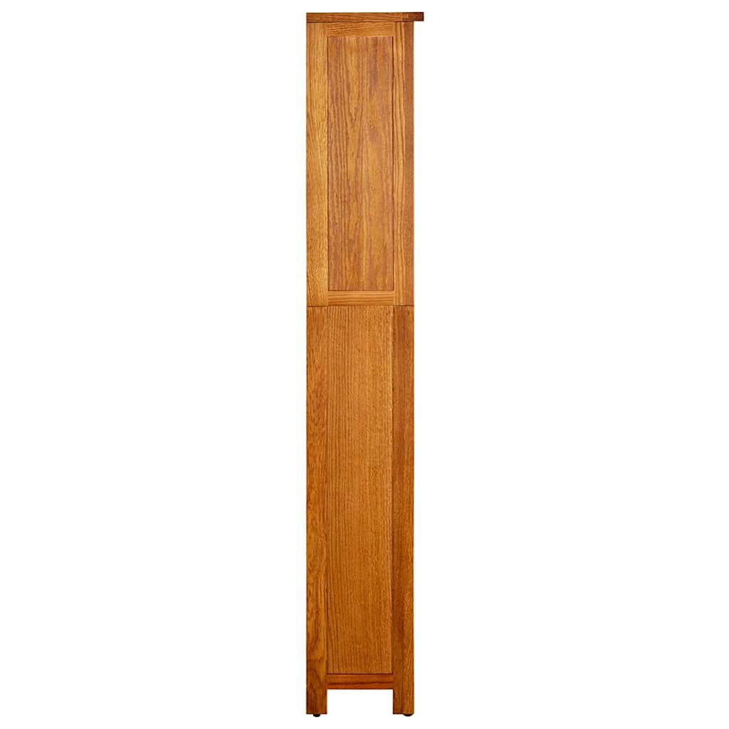 4-Tier Bookcase Solid Oak Wood 45 cm 140 cm 22 cm