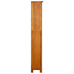 4-Tier Bookcase Solid Oak Wood 45 cm 140 cm 22 cm