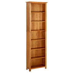 4-Tier Bookcase Solid Oak Wood 60 cm 200 cm 22 cm