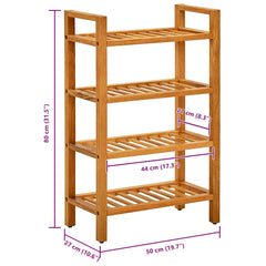 vidaXL Shoe Rack | Natural Oak | Solid Oak Wood | Compact | Shoe Rack 6